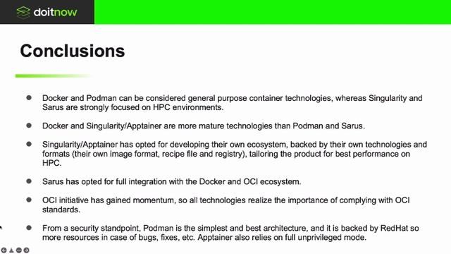 2023 Swiss Conference:  Container Technology for HPC