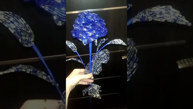 синяя роза(бисер)