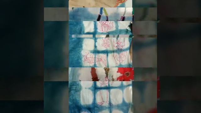 Batik on dress. Роспись платья.