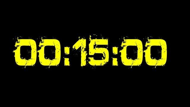 Желтый таймер продолжительностью 30 минут (обратный отсчет) без звука