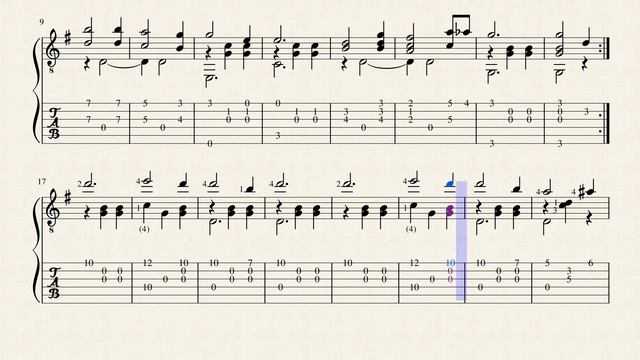 Nearer my God to Thee - P. W. Newton - Tablature