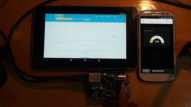 IoT experience: Arduino Uno + Ethernet Shield send data to dweet.io and freeboard.io