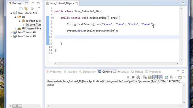 Beginner Java Tutorial #10: For loop with arrays in Java