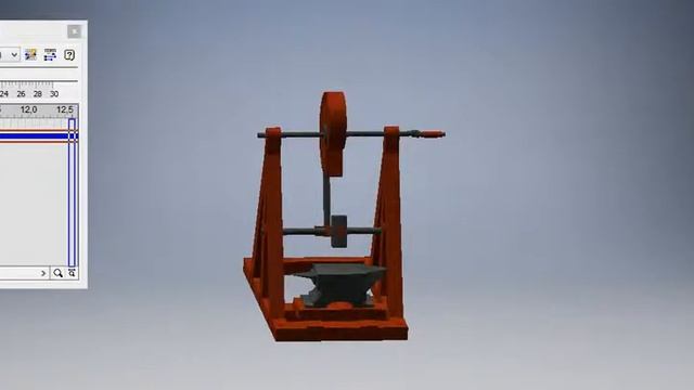 Механическая наковальня- анимация работы Autodesk Inventor