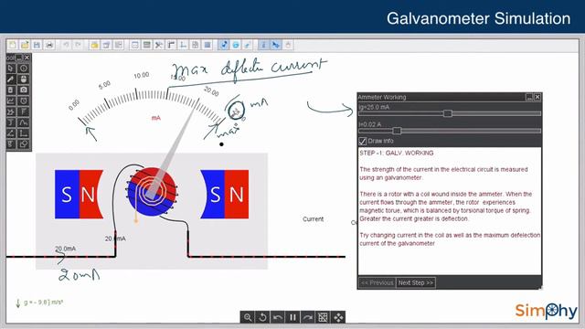 Galvanometer Simulation using Simphy | LIVE Online Class | Physics Simulation
