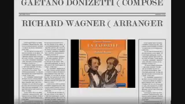 Spirto Gentil ( La Favorita - Gaetano Donizetti )( Arrangement Richard Wagner )