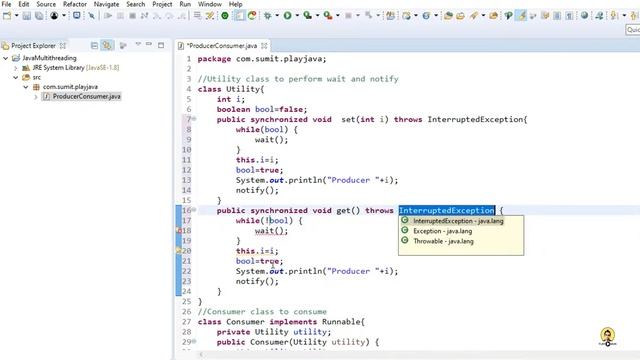 Producer Consumer Problem In Java Using Wait And Notify | Producer consumer Problem In Java