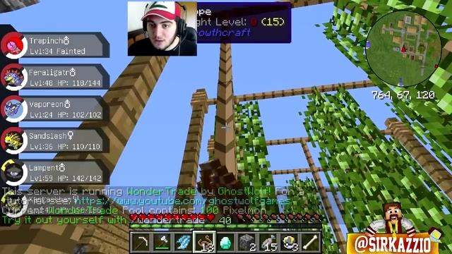 Minecraft: LIGA 8 #14 - O MEU PRIMEIRO SHINY!! MEU DEUUUUS!! - Pixelmon