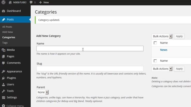 Setting Up and Managing Categories in WordPress