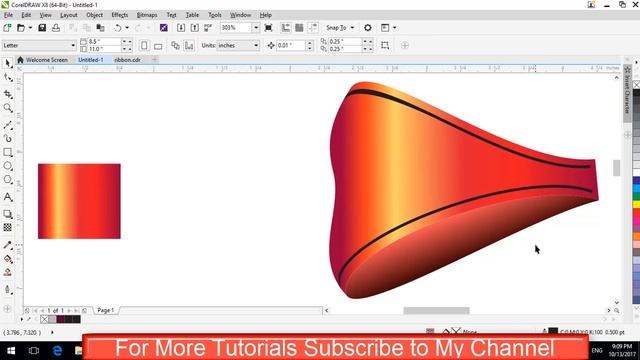 3D Ribbon Designing in Corel Draw
