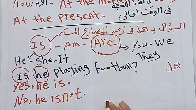 @Miss-Hala شرح المضارع المستمر في اللغة الإنجليزية The present continuous