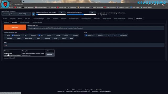 ROOP | extension stable diffusion | Deepfake images | new extension | Hindi Tutorial | Installation