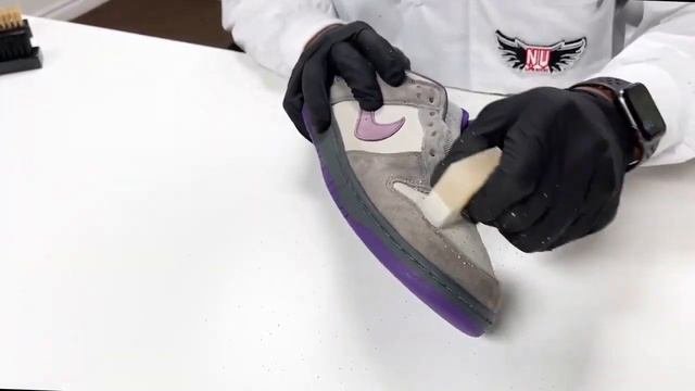 How to use Dual Side Suede Eraser on Purple Pigeon SB