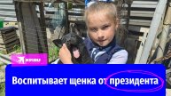 Маша из Макеевки воспитывает щенка от президента