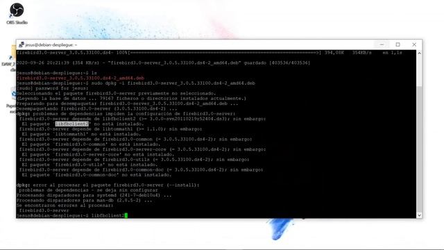 Instalación FireBird3 en Debian con comando dpkg