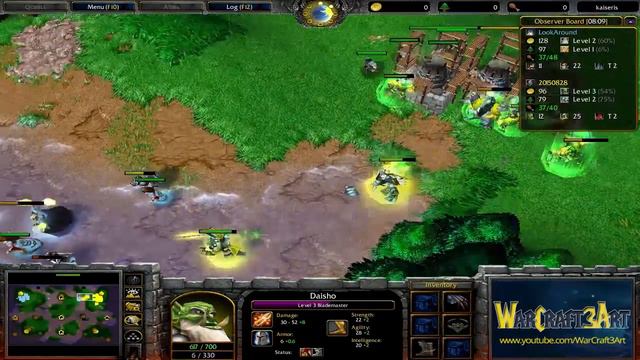 HawK(HU) vs Focus(ORC) - WarCraft 3 Frozen Throne - RN2294