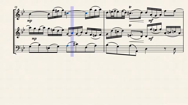 Bach, Johann Sebastian - Trio BWV 584 for Flute, Violin, Cello - arr. Felix Scharpf