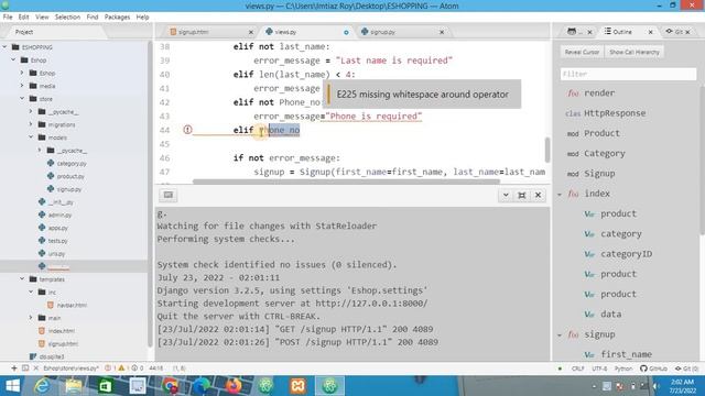 form validations in Django | E- Commerce Website | Django Tutorial for Beginners 21