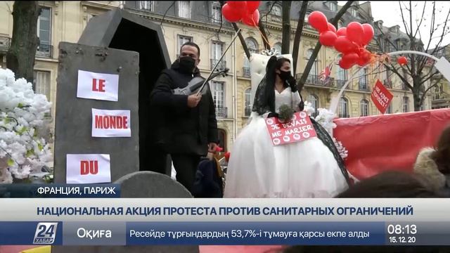 Национальная акция протеста против ограничений проходит во Франции