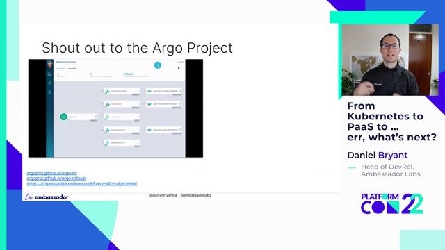 From Kubernetes to PaaS to … err, what’s next? • Daniel Bryant • PlatformCon 2022