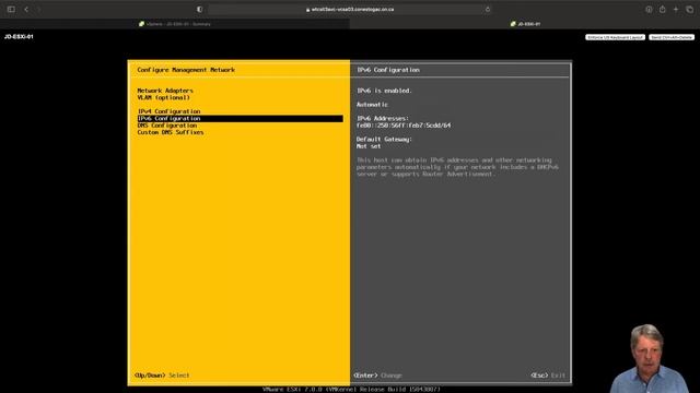 Configuring IP on an ESXi 7 Host