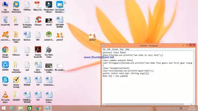 Abstract class having constructor, data member, methods etc.