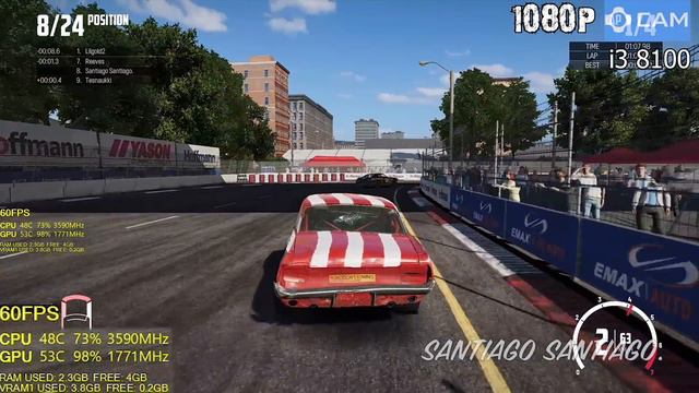 WreckFest 1.0 - GTX 1050 ti - i3 8100 - G4560 - 1080p - 900p - 720p - 1440p - Benchmark - Full Game