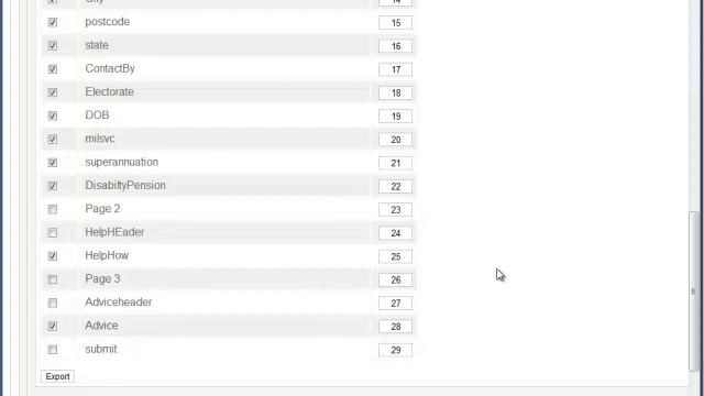 Export Data from RSForms