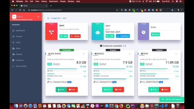 Rocketbot Studio - Rocketbot Orchestrator Center