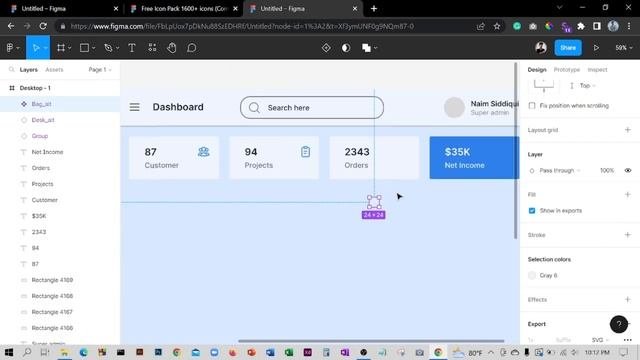 How to design a dashboard in Figma  Download Link  Speed design  Figma dashboard design tutorial