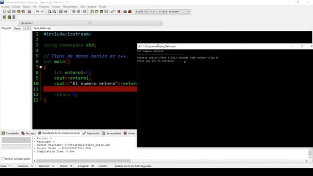 Curso Básico C++: Tipos de Datos int - float - char