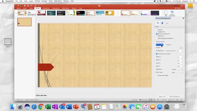 How to Insert Background Image from PowerPoint for Mac | Microsoft Office for macOS