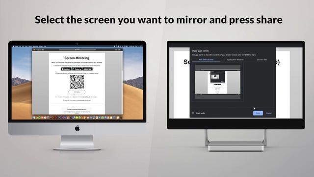 Screen Mirror your Macbook, Windows, Chromebook or Linux PC wireless over WiFi & Internet