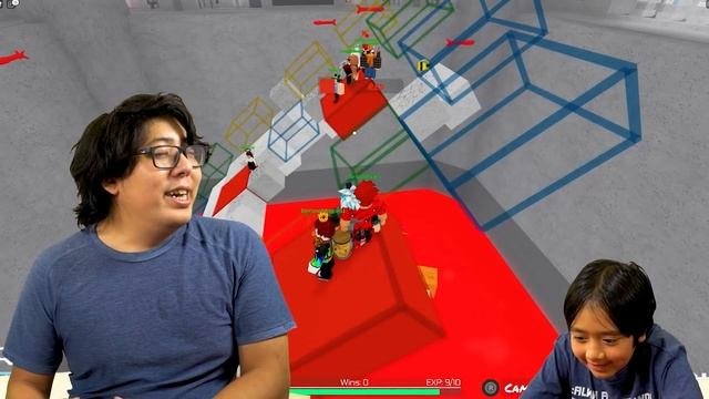 DONT FALL OFF YELLOW!! Lets play Roblox Color Experiment with Ryans Daddy