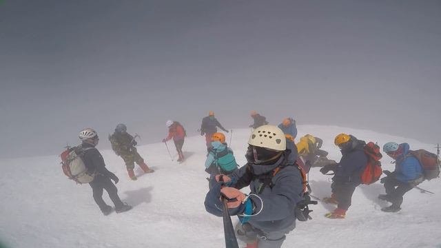 Summit at Lanin Volcano - Cumbre en Volcan Lanin - November 2015
