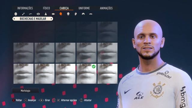 FIFA 23 - TUTORIAL GAME FACE + STATS I FÁBIO SANTOS (CORINTHIANS)