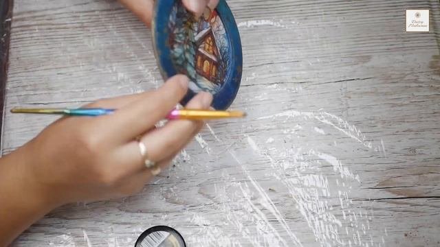 Swiecacy witraz decoupage -  tutorial krok po kroku