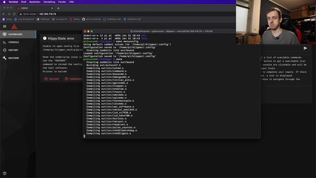 Mainsail + Klipper installieren auf dem Raspberry PI unter Mac OS