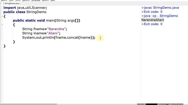 JAVA | String Manipulation | Built-in Functions | str1.concat(str2)