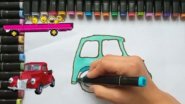 как можно нарисовать машину  Drawing for children car