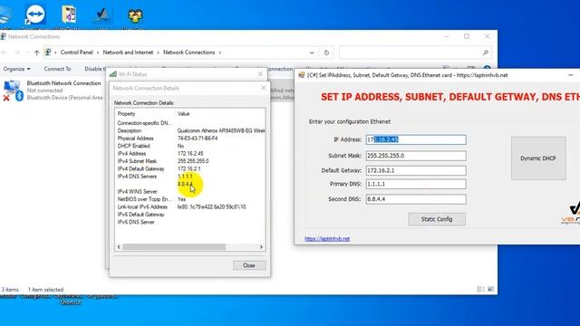 [C#] Set IP Address, Change DNS Server Winform