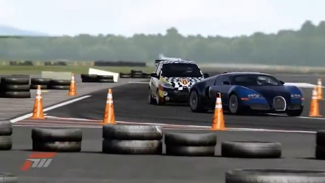 Forza 4 - Ford Ka (2011) vs. Bugatti Veyron 16.4 (2009) Track TopGear Test
