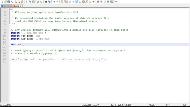 Baru! Install Symfony + VueJs + Vuetify