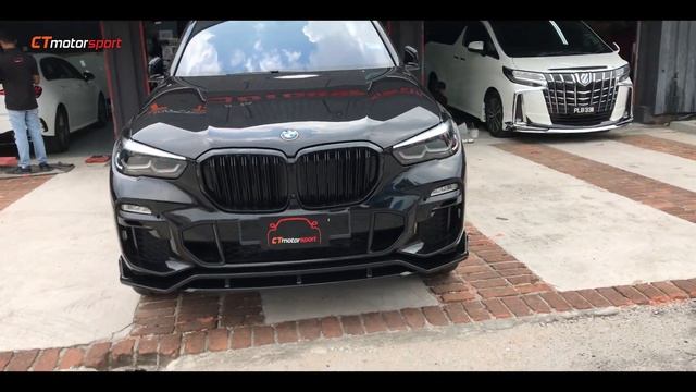 BMW X5 G05 Installed Performance Kit Set Gloss Black at CT Motorsport,Bandar Sunway..
