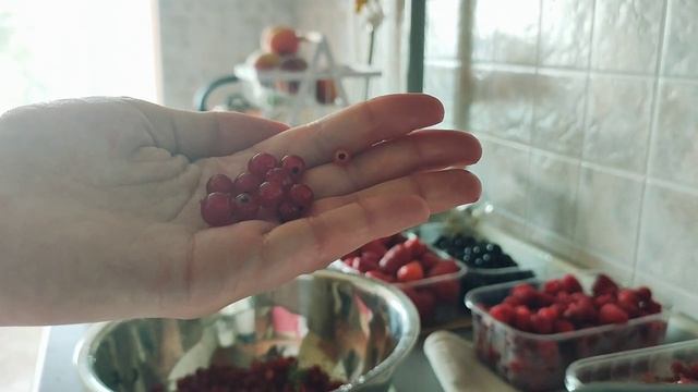 Утренние домашние дела. Заморозка ягод и рыбный суп