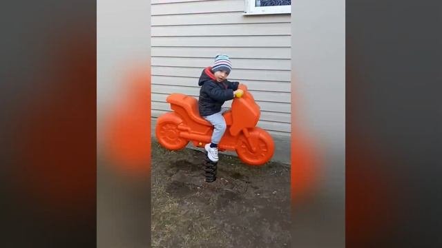 Качалка на пружине Мотоцикл