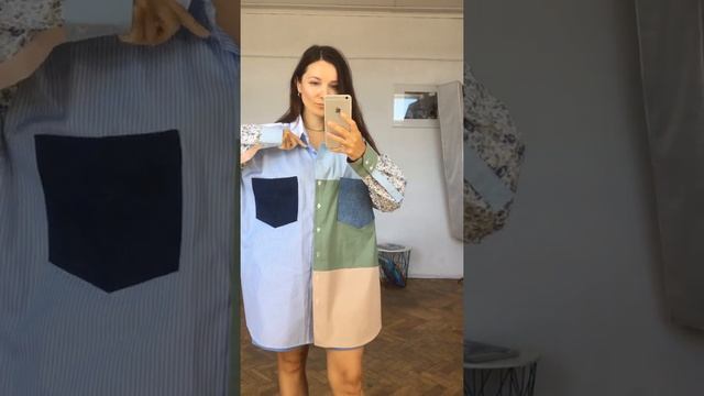 Рубашка в технике «Пэчворк»