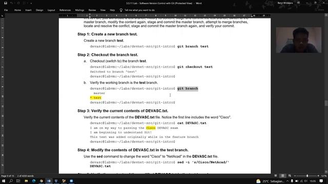 3 3 11 Lab  - Software Version Control with Git