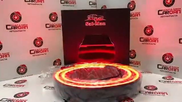 Лип-спойлер Sal-Man черный со световой полосой