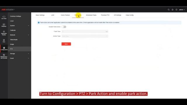 Как установить действие патрулирования в камерах PTZ через Интернет.